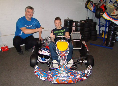 Alex Bonel en Rob van de Klok Luxor kart